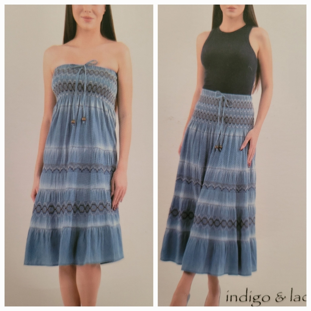 Indigo & Lace Denim 2-Way Wear